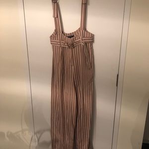 Mauve pin stripes overalls